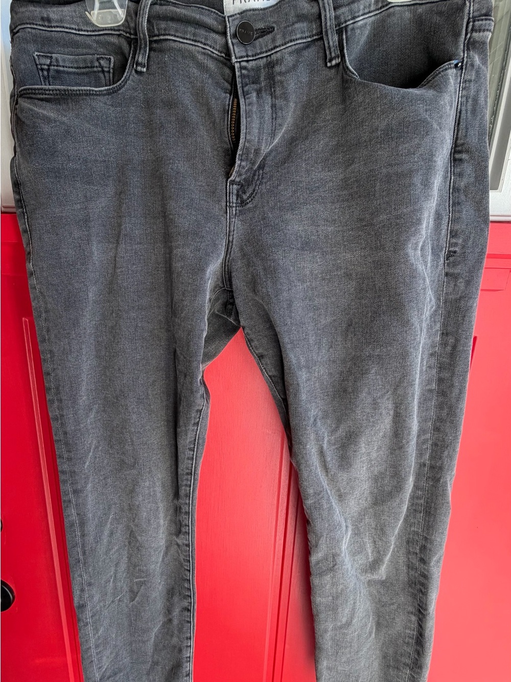 Frame Denim Men's Skinny Jeans in Washed Gray